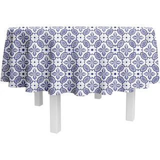 Nydel EUS97056413 Tischdecke, Blau, rund, 160 cm