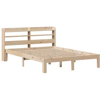 vidaXL Bettgestell mit Kopfteil ohne Matratze 160x200 cm - Braun