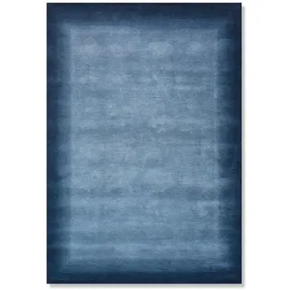 Cazaris Wollteppich , Blau , Textil , Bordüre , rechteckig , 70x140 cm , Care & Fair , für Fußbodenheizung geeignet, in verschiedenen Größen erhältlich , Teppiche und Böden, Teppiche, Orientteppiche
