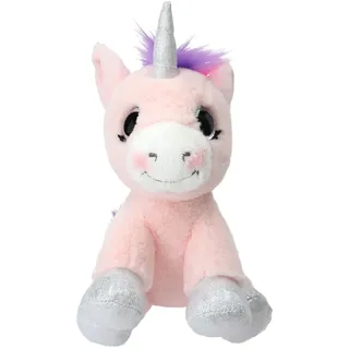DEPESCHE 12278 Ylvi Plüsch Einhorn Rosa, 21 cm