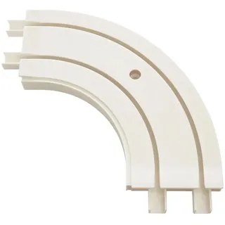 GARDINIA Erkerbogen für Vorhangschienen-Verlängerungen GE2 / 2-läufige Gardinenschiene, 90°-Winkel, 13,5/13,5 cm, Kunststoff, Weiß