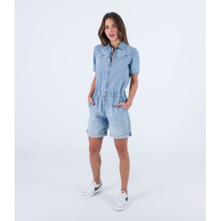 Hurley Damen Latzhose W Oceancare Denim Short Overall, Ligth Denim22 (LDN), 26