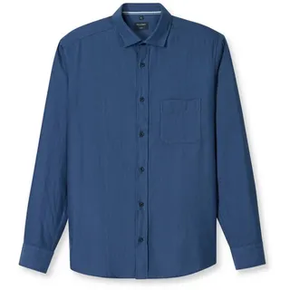 Olymp OLYMP, Flanellhemd casual, modern fit, Kentkragen, unifarben