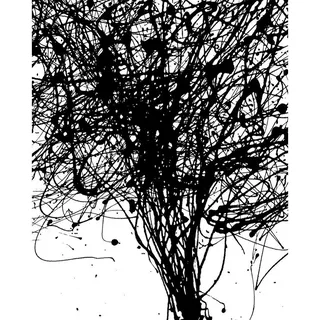 Komar Vliestapete , Schwarz, Weiß , Abstraktes , 200x250 cm , Fsc , Tapeten & Wandverkleidungen, Vliestapeten