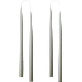 Kunstindustrien® Stabkerzen, Hergestellt in Dänemark, 42 Farben verfügbar, Tafelkerzen, Durchgefärbte Kerzen lange Brenndauer von 15 Stunden, Kerzen Set Geschenk, 4 Stück, 2,2 x 35 cm (Grau)