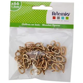 Artemio 1,5 cm Holz Zahlen, Beige