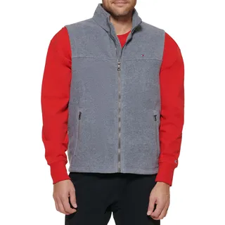 Tommy Hilfiger Herren, Polar Fleece-Weste, hellgrau, X-Large