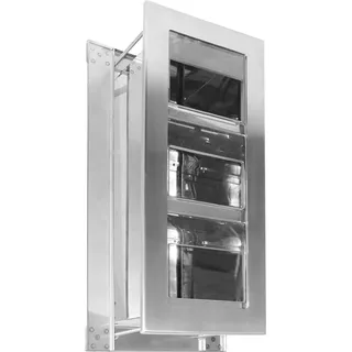 KWC AR WC-Dreifachrollenhalter, HEAVY DUTY,  Edelstahl, Unterputz, 240x498x174 mm - Silber