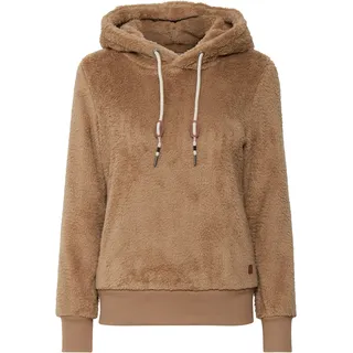 Kapuzenpullover OXMO "Hoodie OXAnniken", Damen, Gr. S, beige (kelp), Obermaterial: 100% Polyester PES., Sweatshirts Kapuzenpullover