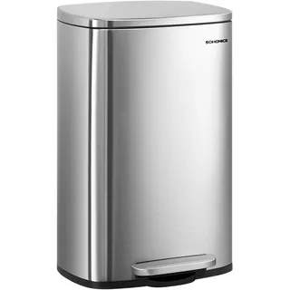Songmics Mülleimer 50 l Silber