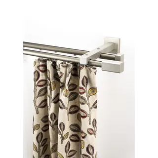 GARESA Gardinenschiene Cubus, Quader 2-läufig Ø 0 mm 120 cm Grau