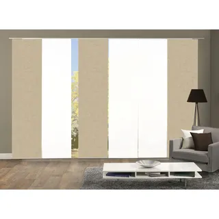 HOME WOHNIDEEN Flächenvorhang-Set »PIVE 6er sand 60x245 cm