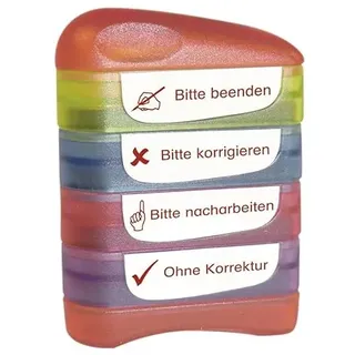 TimeTex Perpetuum Siebdruck-Stempel 4-in-1 "Bitte beenden" mehrfarbig