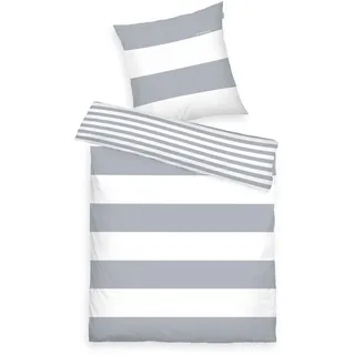 Tom Tailor Siena Wendemotiv Grau 135 x 200 cm + 80 x 80 cm
