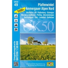 Pfaffenwinkel Ammergauer Alpen Nord 1 : 50 000 (UK50-49)