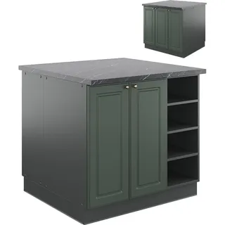 Vicco Kochinsel Fame-Line 90 x 82 x 82 cm Grün-Gold