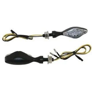 LED Mini-Blinker Set für Simson S50, S51, S70, S53, S83, SR50, SR schwarz Klarglas