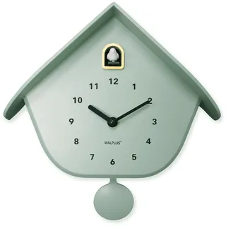WALPLUS Kuckucksuhr Modern mit Pendel Stilvolle Cuckoo Clock für Kinderzimmer und Wohnzimmer Batteriebetriebene Wanduhr mit Vogel Ideal als Kuckucksuhr Kinder und Moderne Dekoration