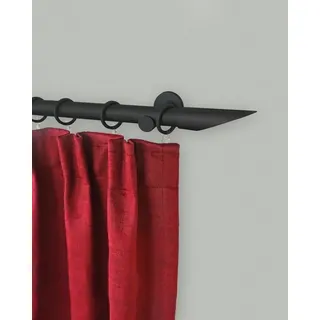 GARESA Gardinenstange »Niko« 1 läufig-läufig Fixmaß Fixlänge 120, 160, 200 cm, mit Ringe und Haken, schwarz