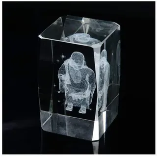lachineuse - Briefbeschwerer Lachender Buddha - Asiatischer Glücksbringer - Synthetisches Kristall - Transparent - 7,5x5x5 cm - Glück, Vermögen - Asiatisches Dekoobjekt - Asiatische Geschenkidee