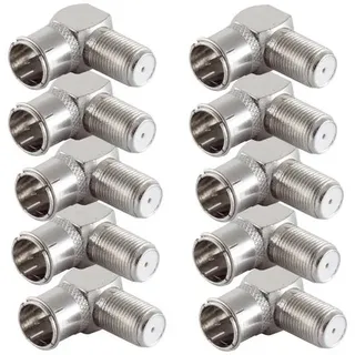 ShiverPeaks BS15-300614 F-Winkeladapter Anschlüsse: F-Quick-Stecker, F-Buchse 10St.