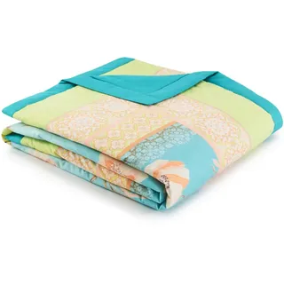 Bassetti POSILLIPO Plaid aus 100% Baumwolle in der Farbe Grün V1, Maße: 135x190 cm - 9328841