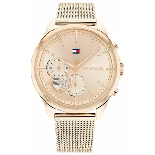 Tommy Hilfiger Quinn 38 Mm Damenuhr - Rose Gold / Rose Gold / Mineral - One Size