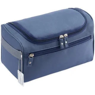 H&S Kulturbeutel Damen zum Aufhängen - Kulturtasche Herren - Waschtasche Kosmetiktasche - Waschbeutel groß - Toilettentasche - Für Zuhause oder auf Reisen - Blau