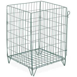 Relaxdays Komposter Metall, Bodengitter Dunkelgrün