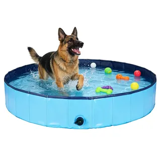 Faltbare Hundepool, nutzbar als Hundeplanschbecken Hundebadewanne Swimmingpool oder Bällebad für Klein Große Hunde, 120x30cm
