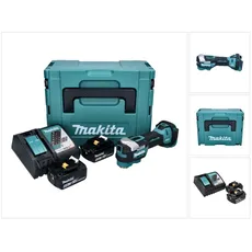 Makita, Multifunktionswerkzeug, DTM 52 RGJ Akku Multifunktionswerkzeug 18 V Starlock Max Brushless + 2x Akku 6,0 Ah + Ladeger
