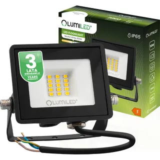 LUMILED LED Strahler 10W Superhell Außenstrahler 900Lm LED Fluter Strahler für Außen IP65 Wasserdicht 4000K Neutralweiß Scheinwerfer Flutlichter schwarz Flutlichtstrahler - Schwarz