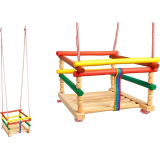 Holzschaukel für Kinder massiv ECO | Gartenschaukel | Sichere Kinderschaukel | Naturholzschaukel | Öko-Produkt