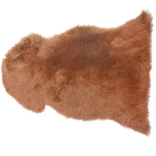 Beliani Shaggy-Schaffell Uluru 100/110/65 cm , Braun , Fell , Freiform , 65x100 cm , Teppiche und Böden, Teppiche, Hochflorteppiche & Shaggys