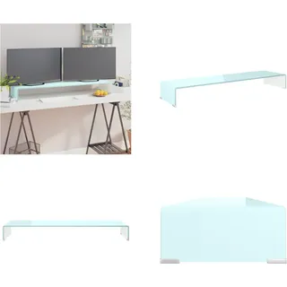 vidaXL TV Aufsatz/Monitorerhöhung Glas Grün 110x30x13 cm - TV-Aufsatz - TV-Aufsätze - TV-Erhöhung - Erhöhung Fernseher - Grün