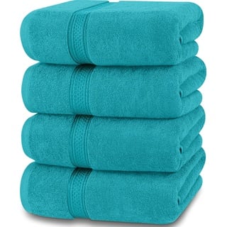 Utopia Towels - 4er-Pack Badetücher Set Premium 100% ringgesponnene Baumwolle 69 x 137 cm Handtücher, sehr saugfähig, weiches Gefühl Duschtücher (Türkis)