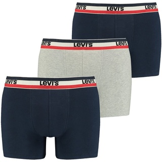 Levi's Boxershorts marine/grau L 3er Pack