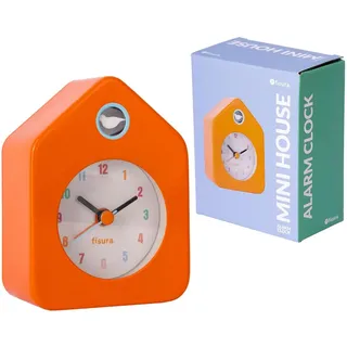Fisura Mini-Haus-Wecker orange