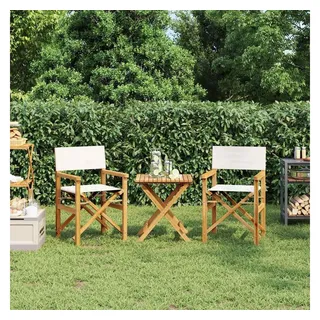 vidaXL Regiestühle Klappstuhl 54,5 x 54,5 x 85 cm creme 2 St.