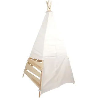 small foot Outdoor Zelt Tipi aus Holz und Zeltstoff, geräumiges Spielzelt für den Garten, für Kinder ab 2 Jahre, 12405