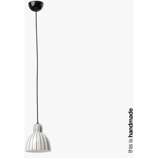 Hängeleuchte VENICE E27 15W Stahl+Keramik glänzendes Schwarz, Keramik Schwarz und Weiß Glanz L:16cm H:223cm dimmbar