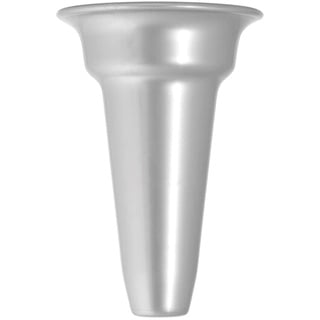 Home 3583826 Friedhof Vase für Lokus, Kunststoff, Silber, 17 cm