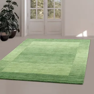 Wollteppich THEKO "Gabbeh Super, Handweb, auch als Läufer erhältlich, reine Wolle" Gr. 6, grün, B:200cm H:9mm L:300cm, Wolle, Teppiche, Wollteppich, Schlafzimmer, Wohnzimmer, Esszimmer, auch als Bettumrandung