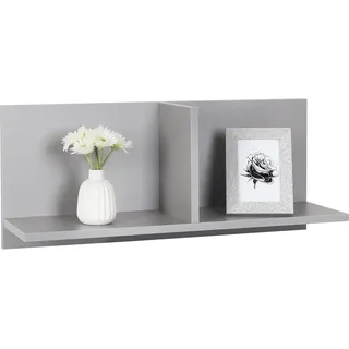 Ricoo Wandregal Holz Hängeregal WM013-PL 70 x 30 x 22 Regal Wand Schweberegal Regale für Wände Regalbrett Shelf Holzregal Bücherregal Platingrau