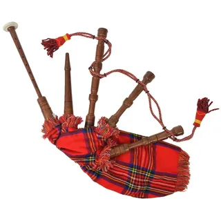 vidaXL Dudelsack für Kinder Schottendesign Bagpipe Rot-Blau Royal Stewart Tartan
