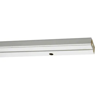 GARDINIA Vorhangschiene »GE mit Profil für Blendenbefestigung« 1 läufig-läufig mit Bohren, Holz, gebohrt für Deckenmontage, weiß