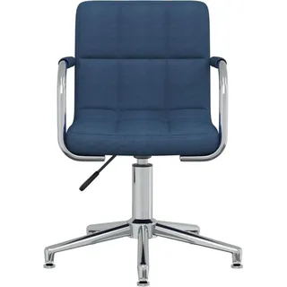 vidaXL Esszimmerstuhl Drehbar Blau Stoff - Blau