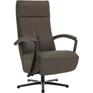 Beldomo Speed Relaxsessel , Graubraun , Leder , Echtleder , Rindleder , 76x112x83 cm , Goldenes M , Fußauswahl, Lederauswahl, Stoffauswahl, Relaxfunktion, Liegefunktion , Wohnzimmer, Sessel, Ledersessel