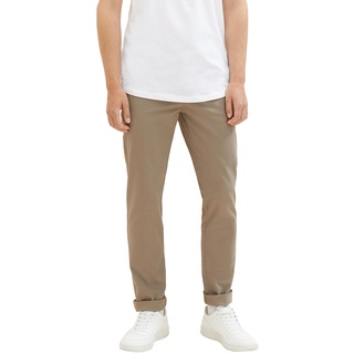 TOM TAILOR Denim Herren 1039802 Slim Fit Chino Hose aus Baumwolle, 10941-Coastal Fog Beige, 31/30