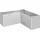 Belvedere MIDI 152 x 152 x 61 cm Silber